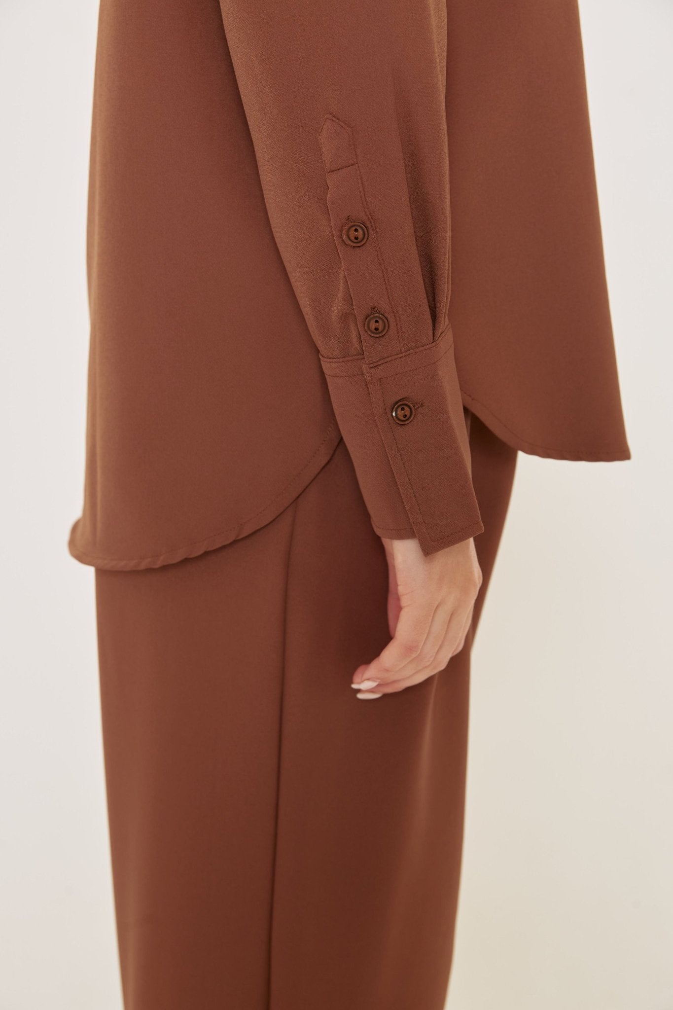 Put Together Shirt - Brown - Sa - Sa Studio