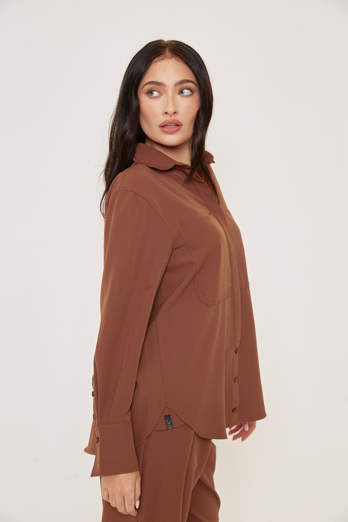 Put Together Shirt - Brown - Sa - Sa Studio