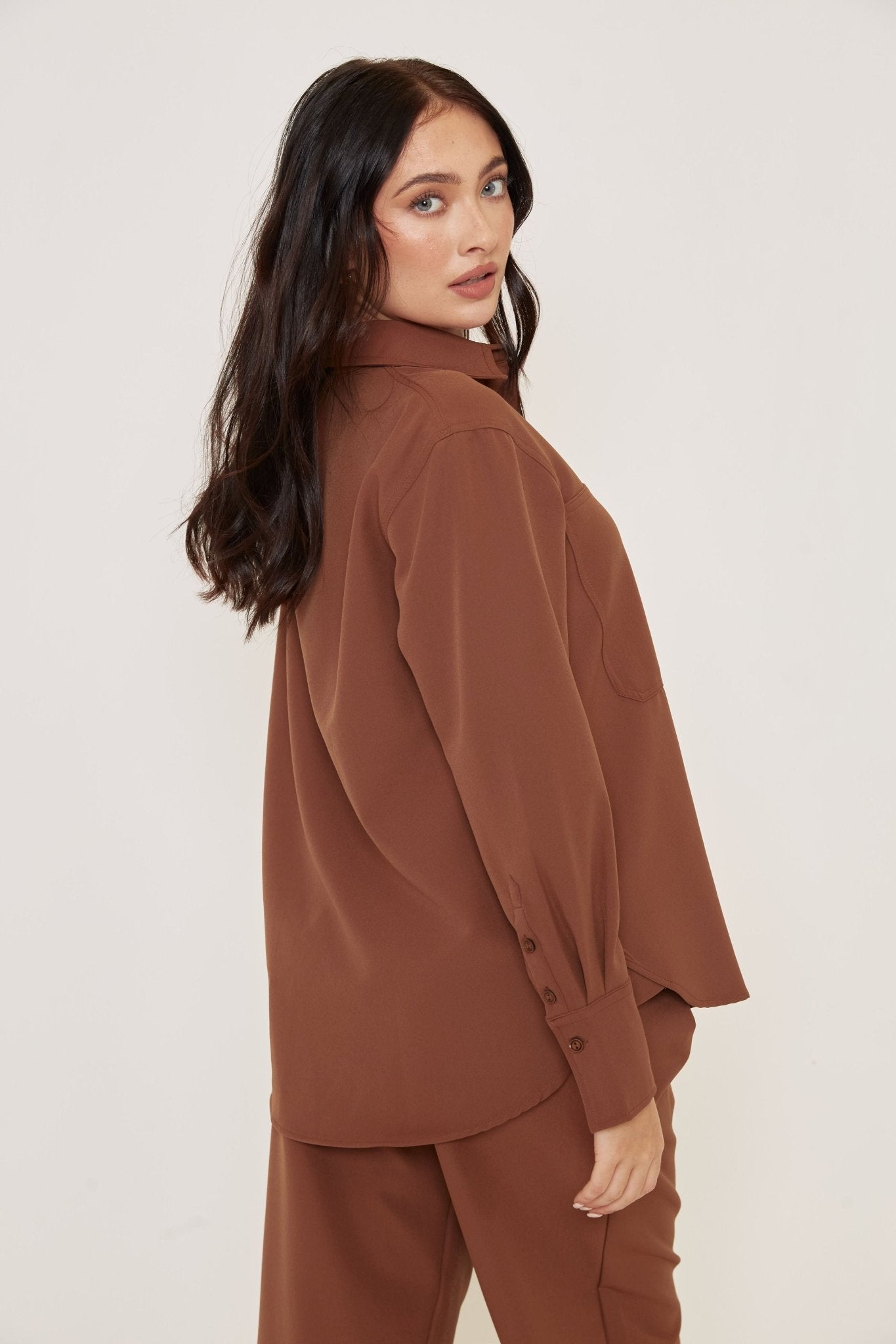 Put Together Shirt - Brown - Sa - Sa Studio