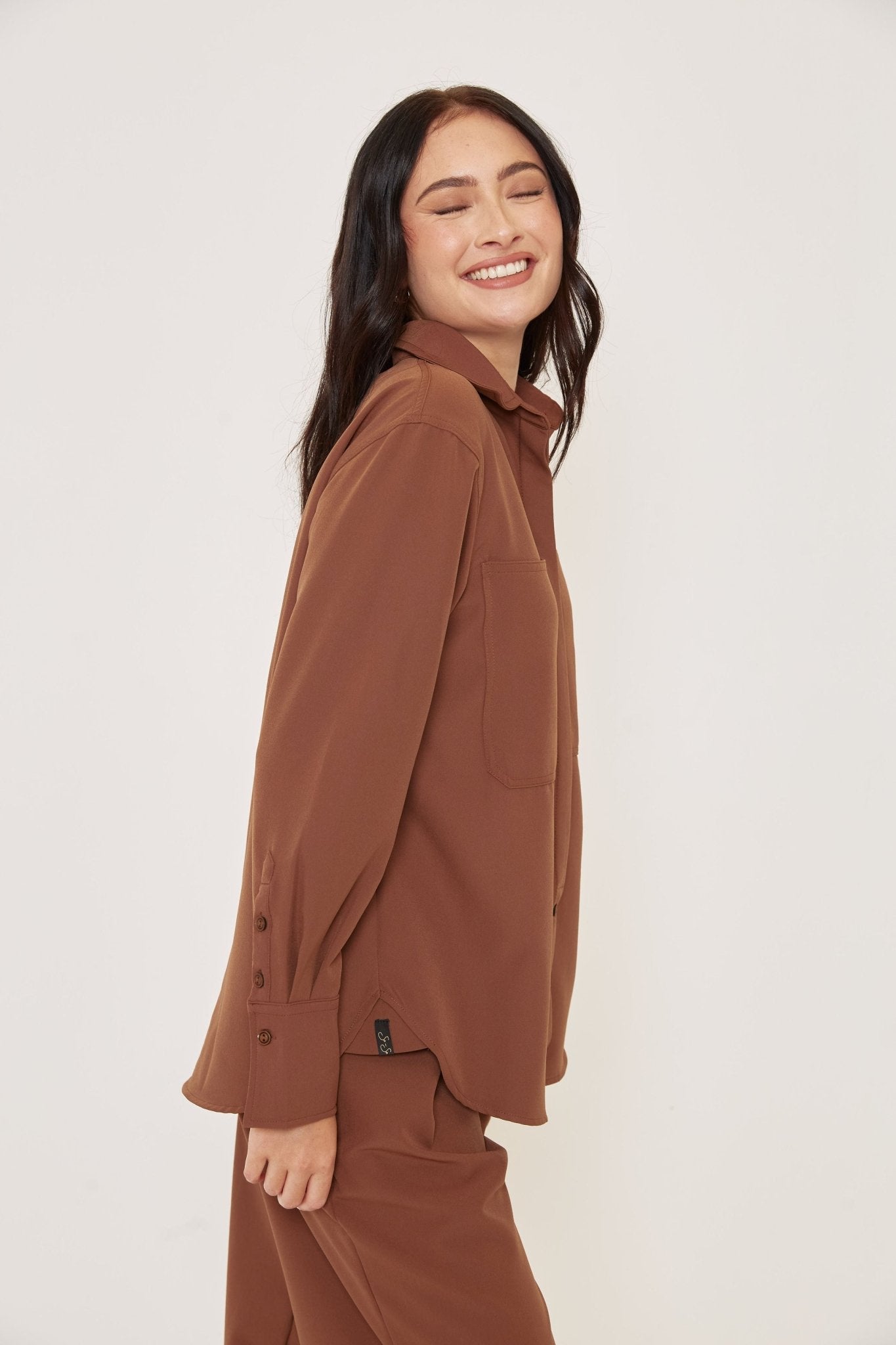 Put Together Shirt - Brown - Sa - Sa Studio