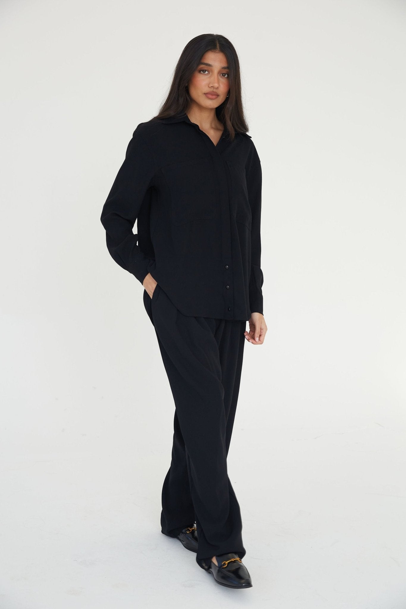 Black Tailored Trousers - Sa - Sa Studio
