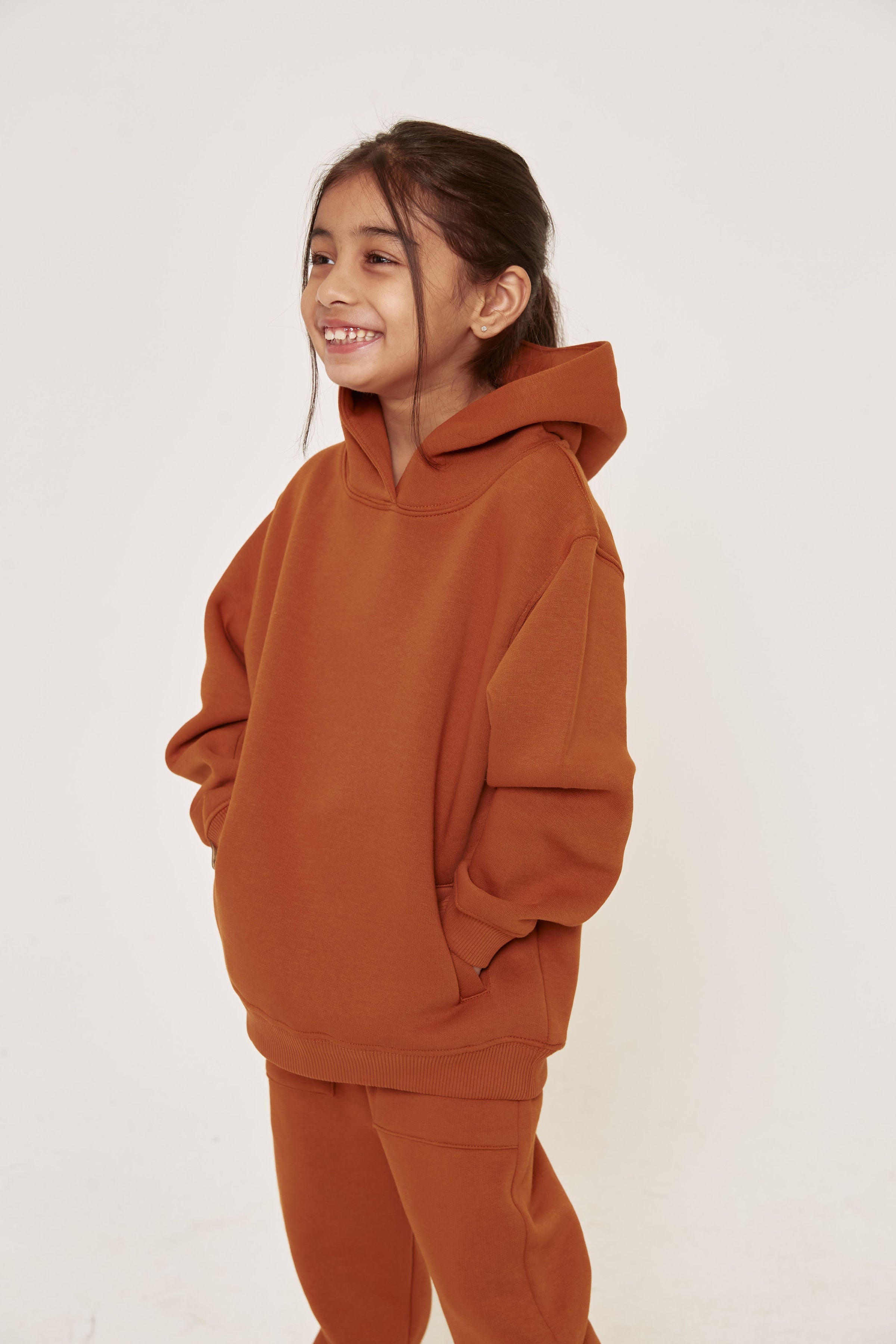 Kids Oversized Hoodie - Burnt Orange - Sa-Sa Studio