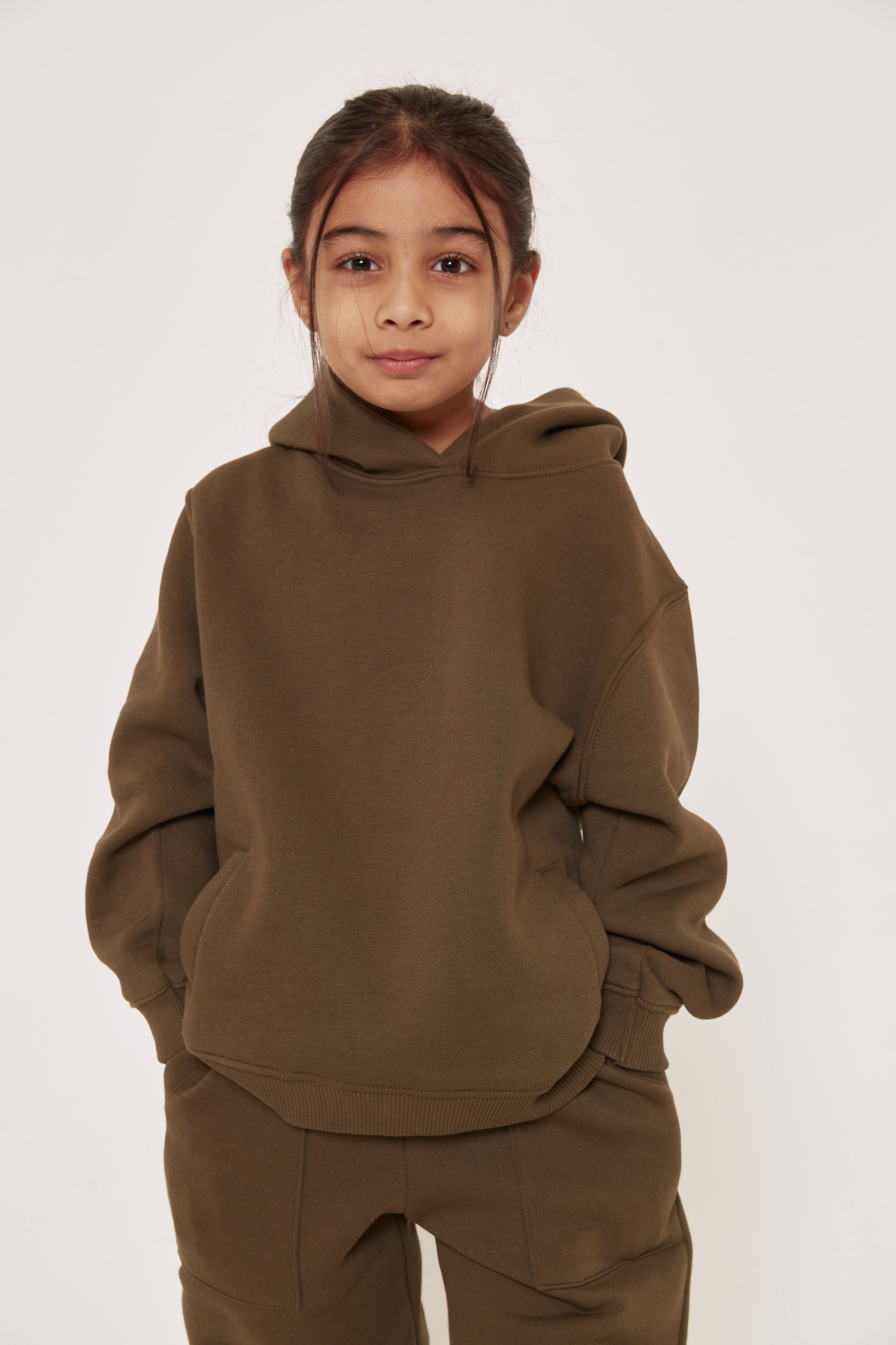 Kids Oversized Hoodie - Olive - Sa-Sa Studio