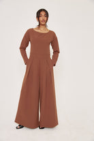 Effortless Evening Jumpsuit - Brown - Sa-Sa Studio