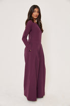 Effortless Evening Jumpsuit - Burgundy - Sa-Sa Studio