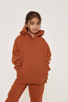 Kids Oversized Hoodie - Burnt Orange - Sa-Sa Studio