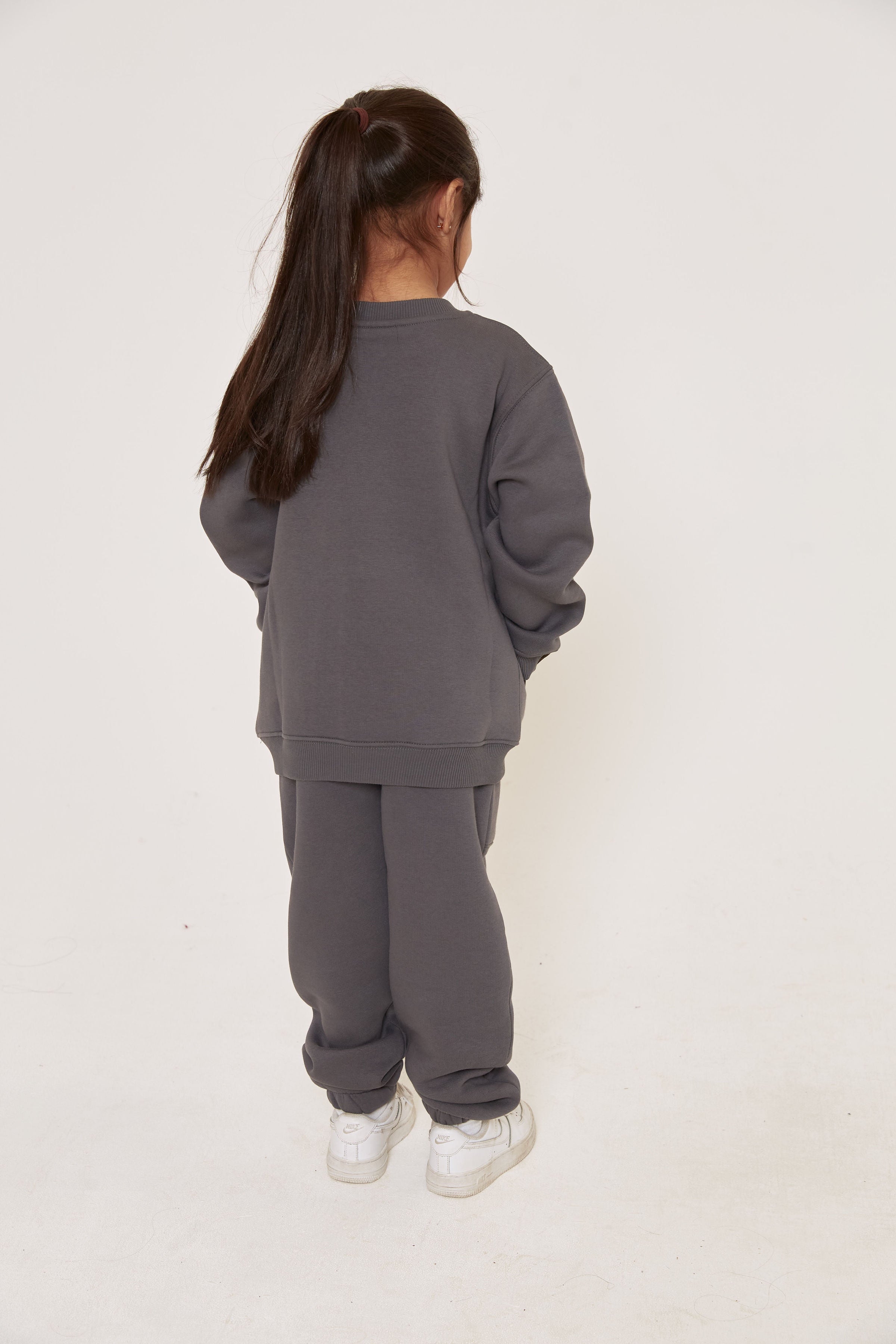 Kids Oversized Sweatshirt - Dark Grey - Sa-Sa Studio