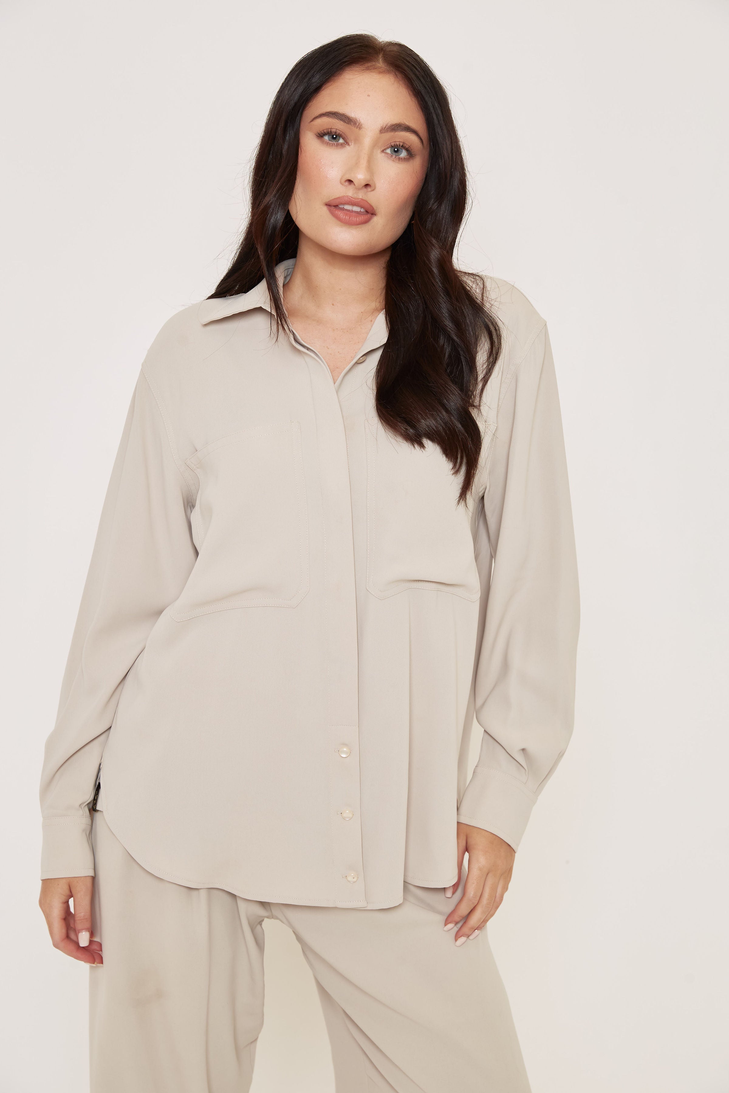 Large Pocket Shirt - Clay - Sa-Sa Studio