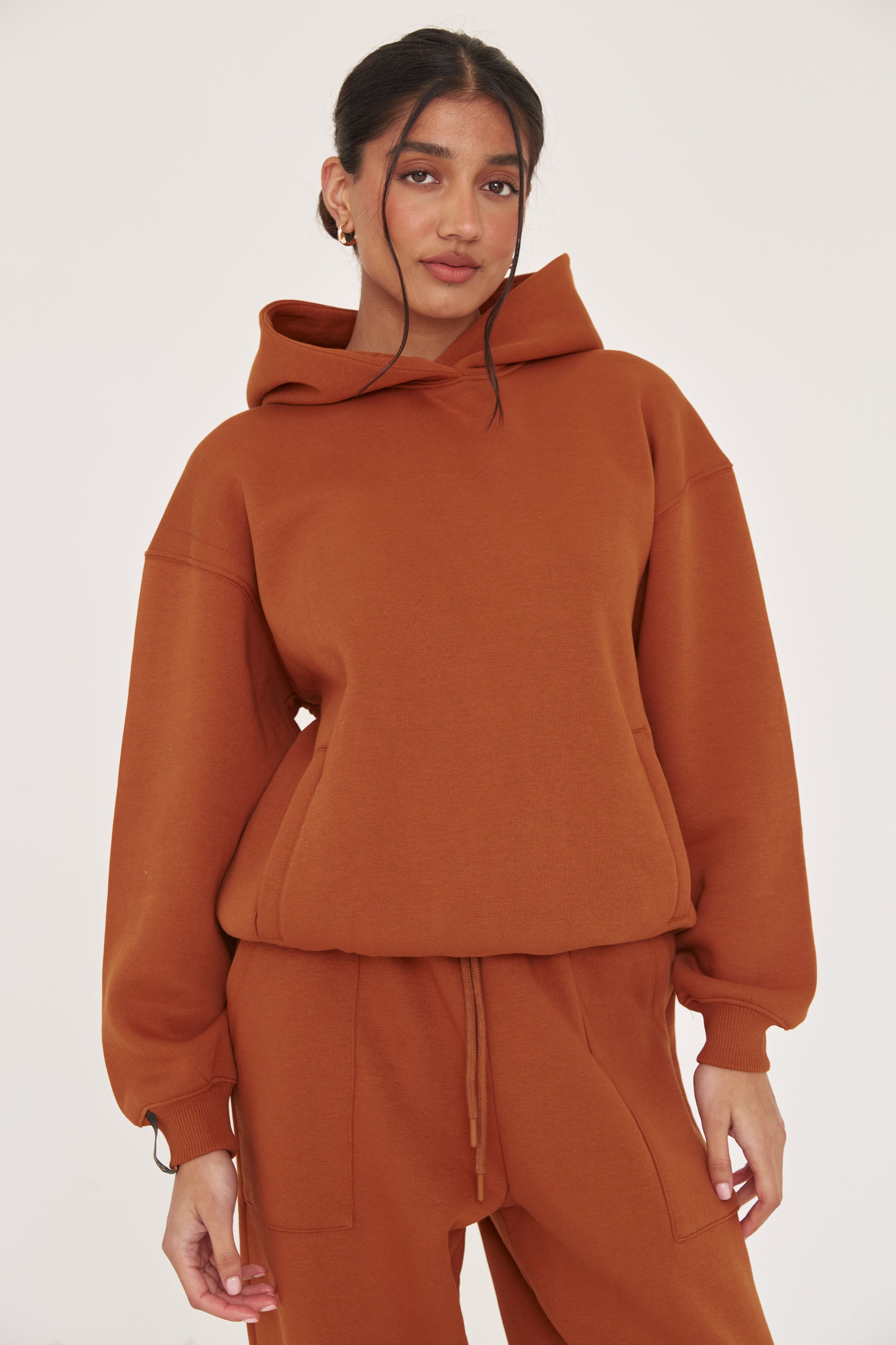 Oversized orange hoodie on sale women's