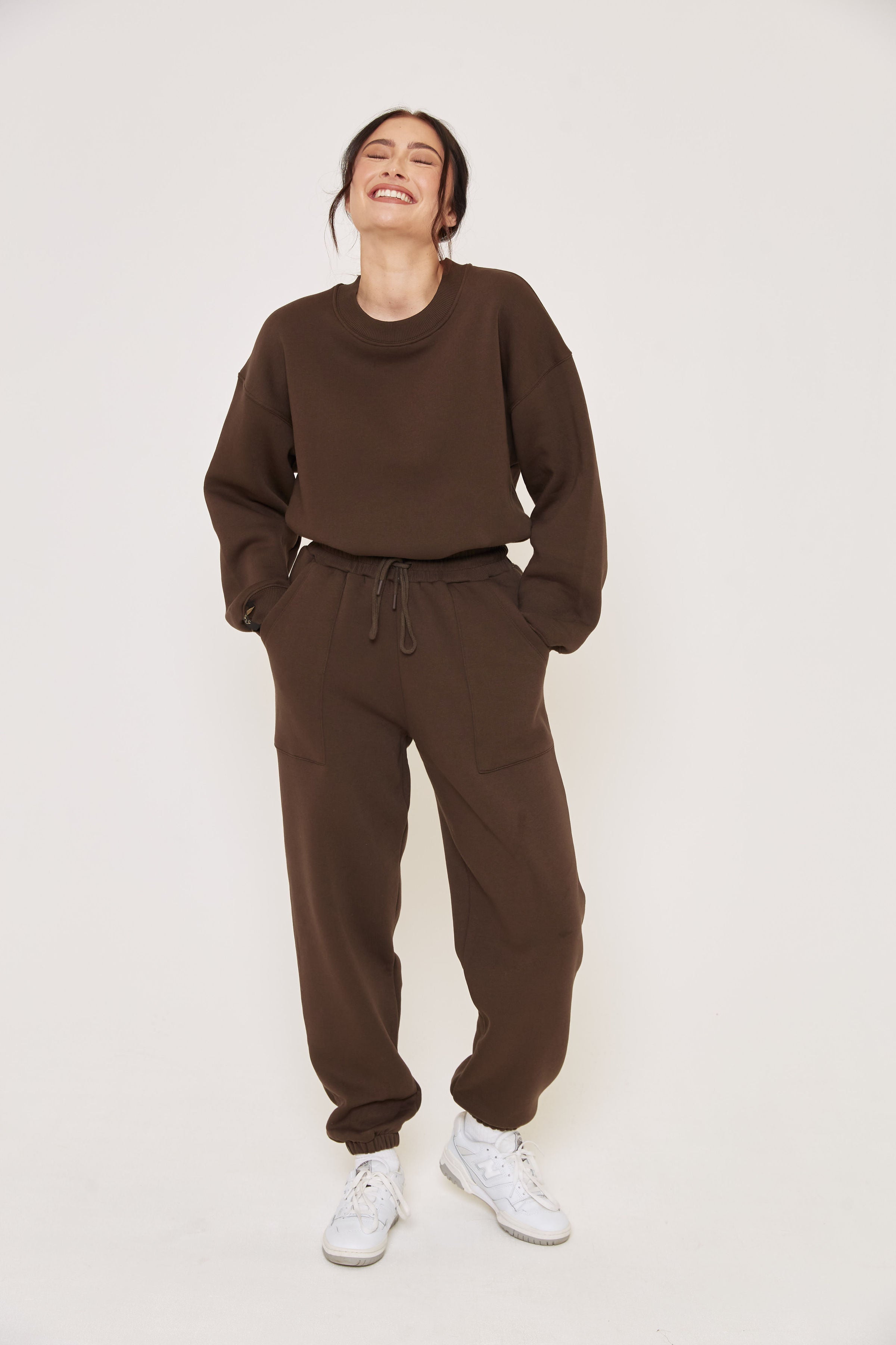 Oversized Joggers - Dark Brown - Sa-Sa Studio