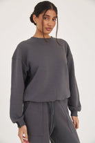 Oversized Sweatshirt - Dark Grey - Sa-Sa Studio