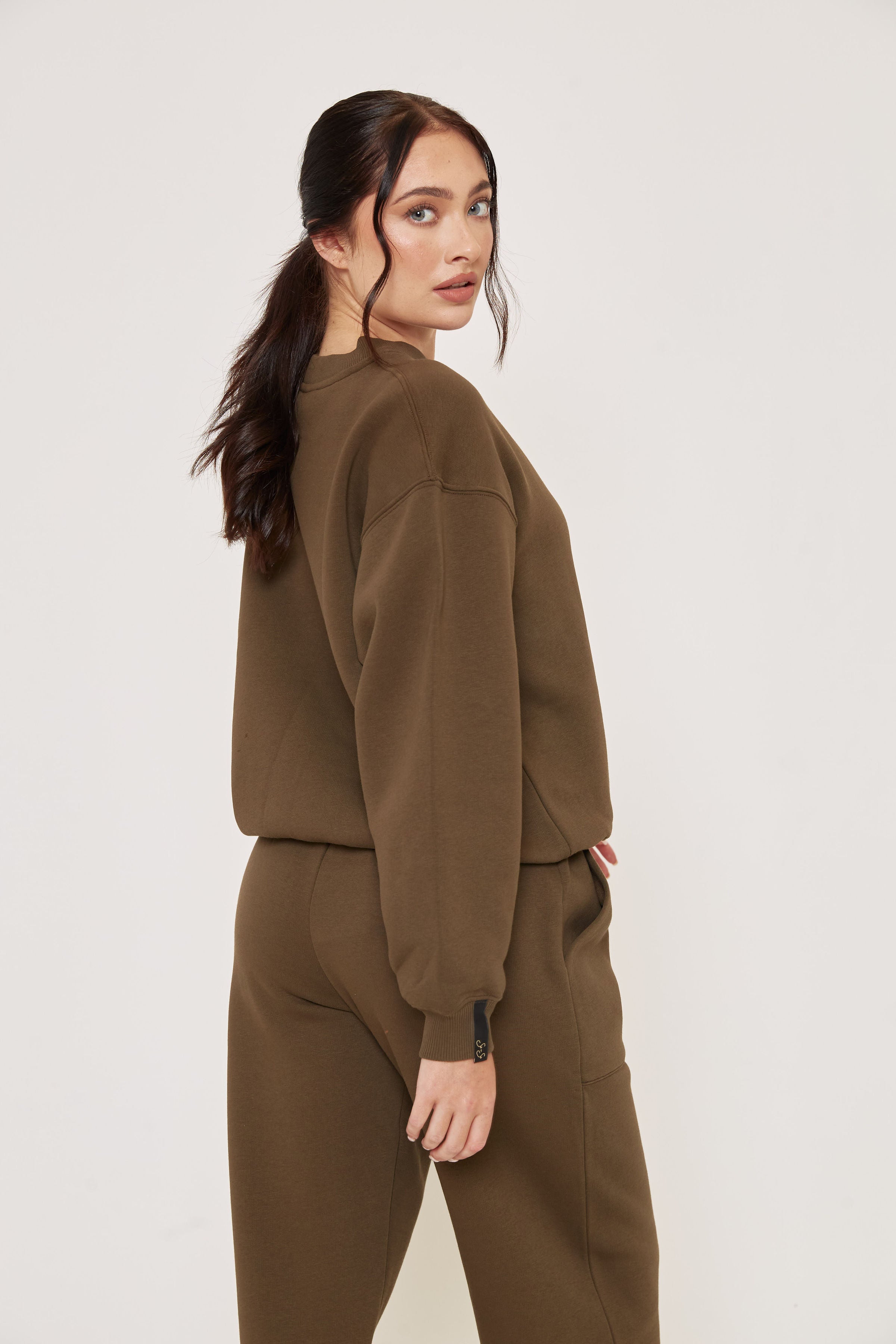 Oversized Sweatshirt - Olive - Sa-Sa Studio