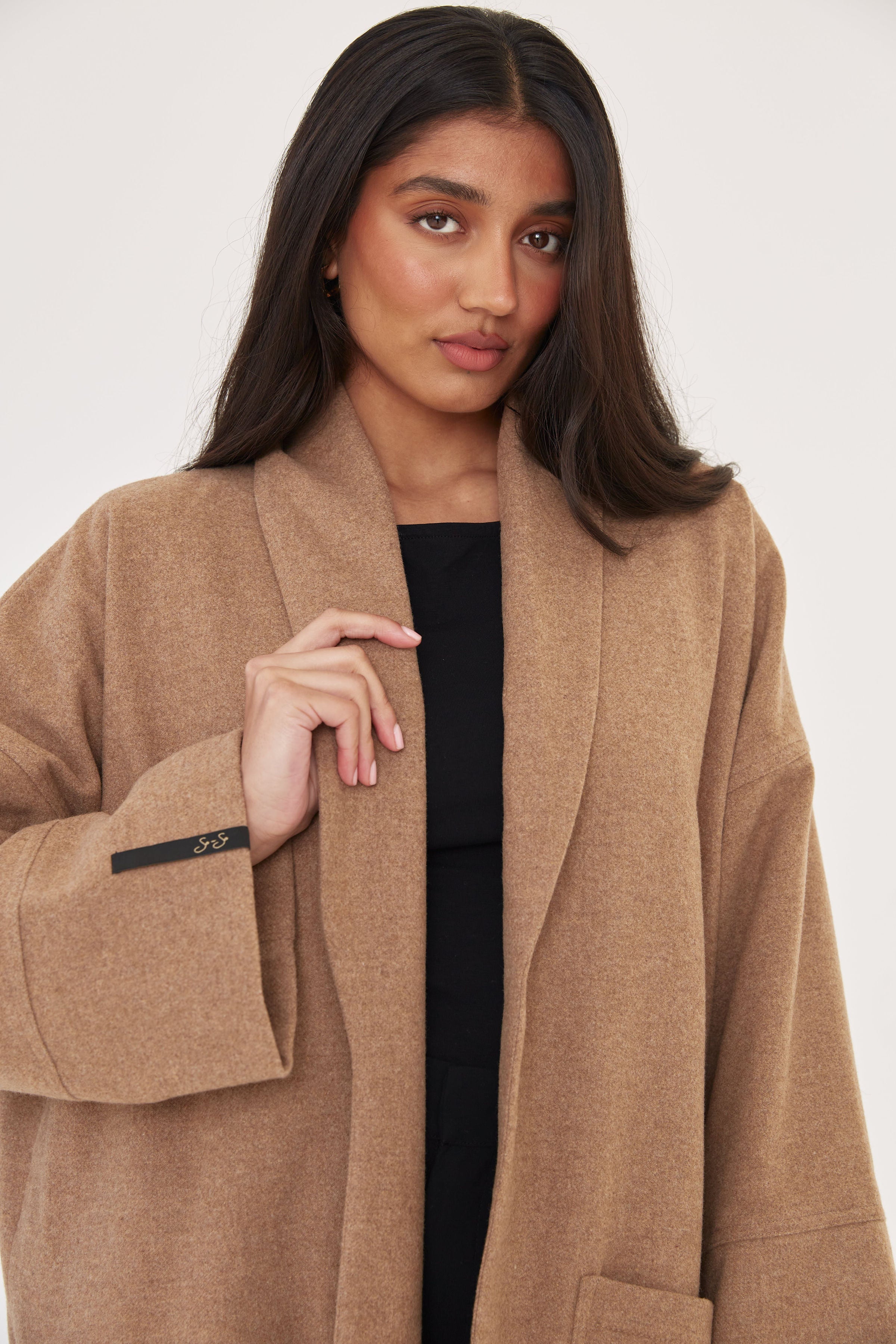 Relaxed Wool Coat - Camel - Sa-Sa Studio