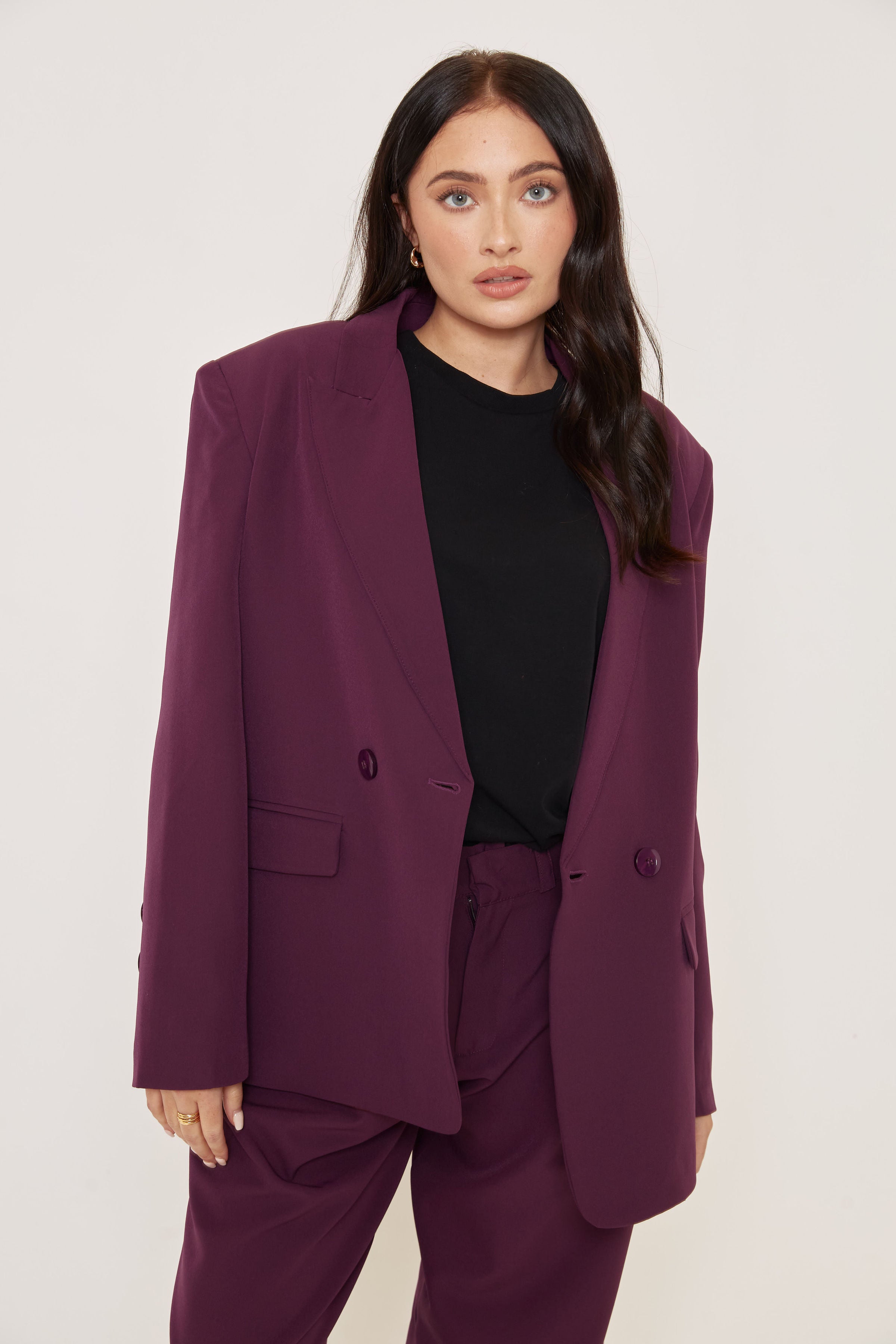 Your Classic Blazer - Burgundy - Sa-Sa Studio